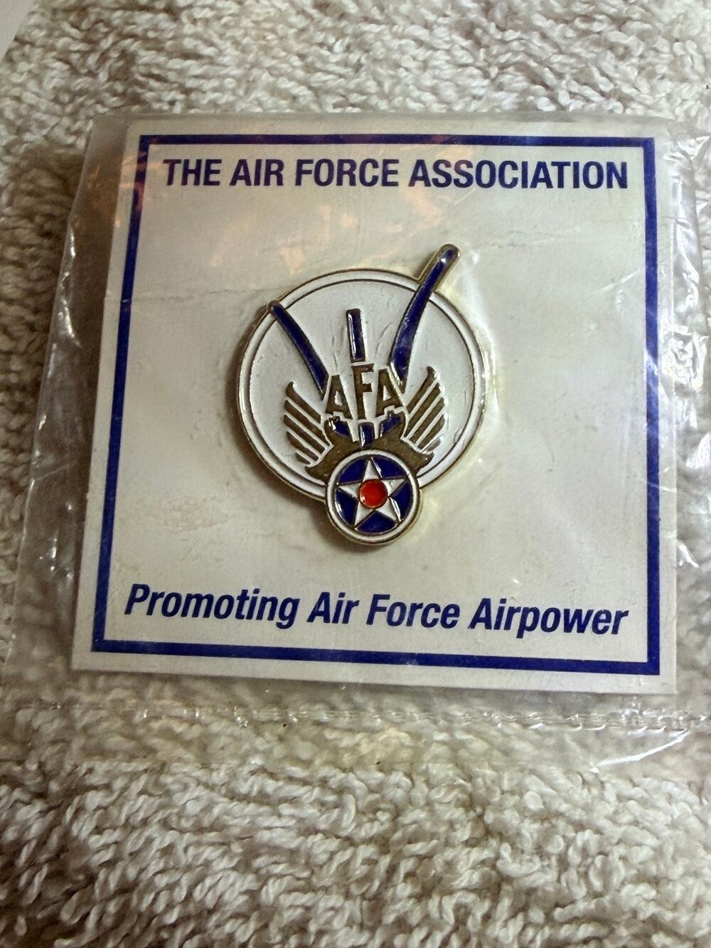 Air Force Association AFA Promoting Air Force Airpower Enamel Lapel Pin Sealed